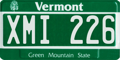 VT license plate XMI226