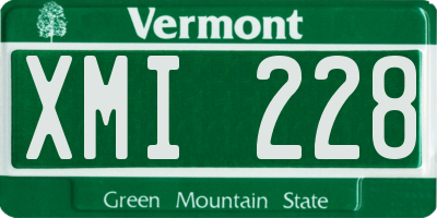 VT license plate XMI228