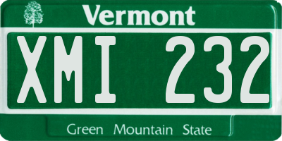 VT license plate XMI232