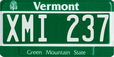 VT license plate XMI237