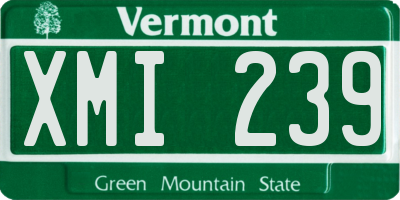 VT license plate XMI239