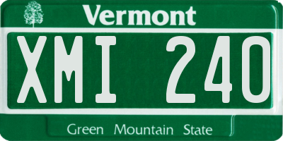 VT license plate XMI240