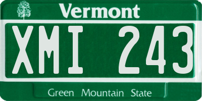 VT license plate XMI243