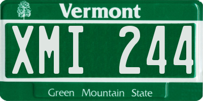 VT license plate XMI244