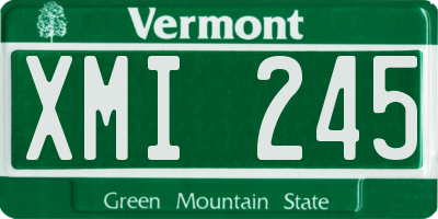 VT license plate XMI245