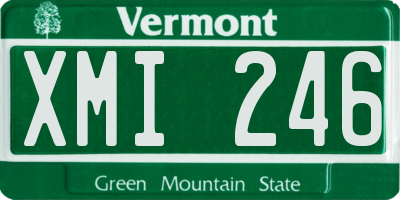 VT license plate XMI246