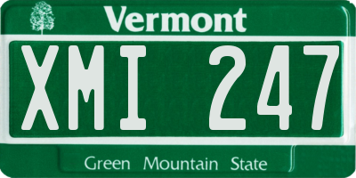 VT license plate XMI247