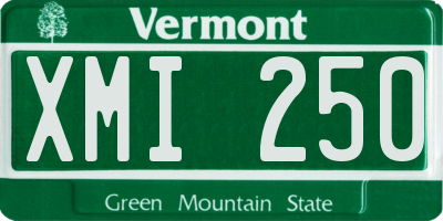 VT license plate XMI250