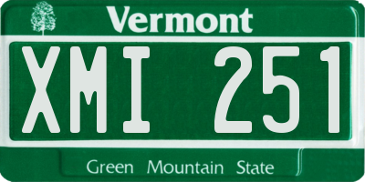VT license plate XMI251