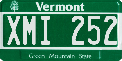 VT license plate XMI252