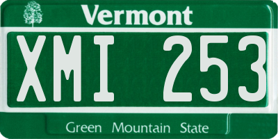 VT license plate XMI253