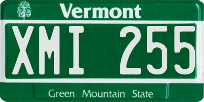 VT license plate XMI255