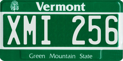 VT license plate XMI256