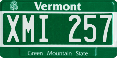 VT license plate XMI257