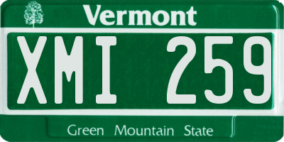 VT license plate XMI259