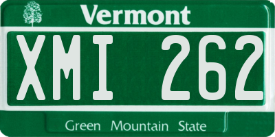 VT license plate XMI262