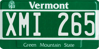 VT license plate XMI265