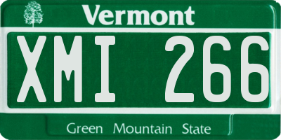 VT license plate XMI266