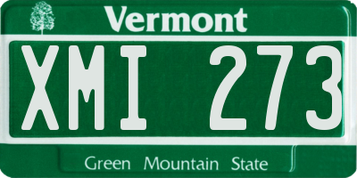 VT license plate XMI273