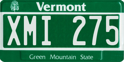 VT license plate XMI275