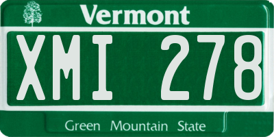 VT license plate XMI278