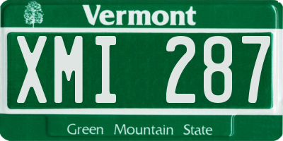 VT license plate XMI287