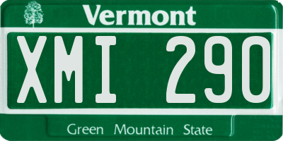VT license plate XMI290