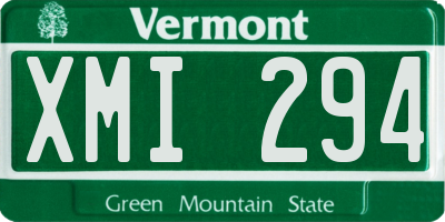 VT license plate XMI294