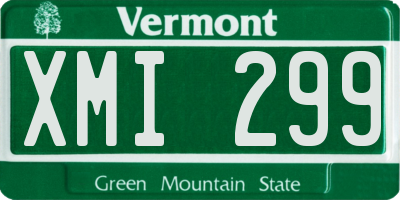 VT license plate XMI299