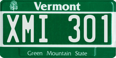 VT license plate XMI301