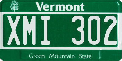 VT license plate XMI302