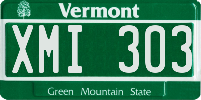 VT license plate XMI303