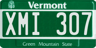 VT license plate XMI307