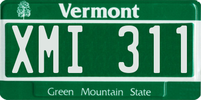 VT license plate XMI311