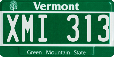 VT license plate XMI313