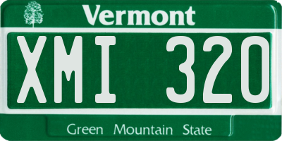 VT license plate XMI320