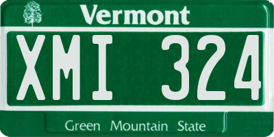 VT license plate XMI324
