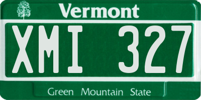 VT license plate XMI327