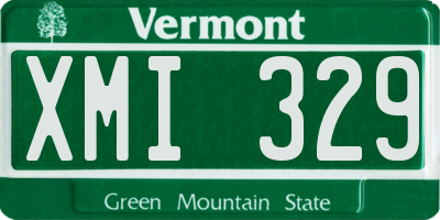 VT license plate XMI329
