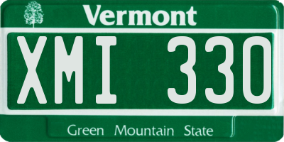 VT license plate XMI330