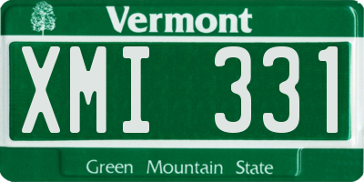 VT license plate XMI331