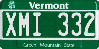 VT license plate XMI332