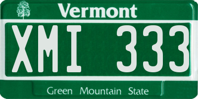 VT license plate XMI333