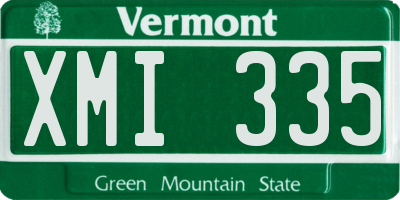 VT license plate XMI335