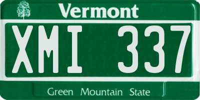 VT license plate XMI337