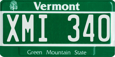 VT license plate XMI340