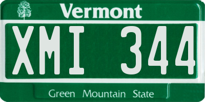 VT license plate XMI344