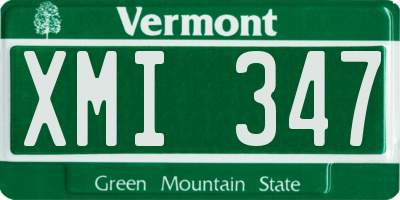 VT license plate XMI347