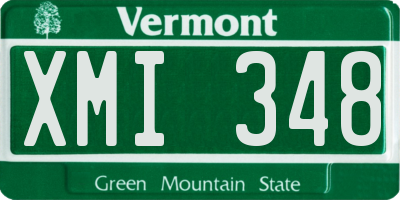 VT license plate XMI348