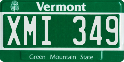 VT license plate XMI349